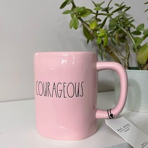 NWT Rea Dunn Pink Courageous Coffee Mug